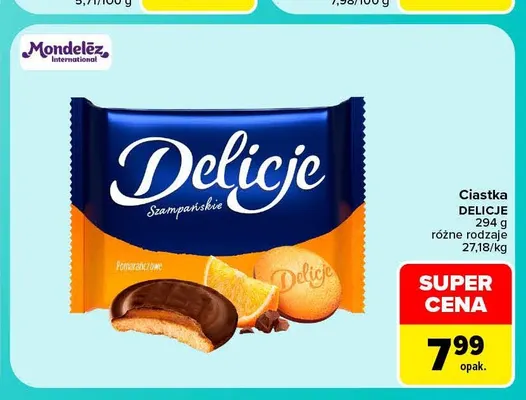Ciastka Delicje Szampańskie promocja w Carrefour