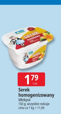 Serek homogenizowany waniliowy Rolmlecz promocja w Leclerc