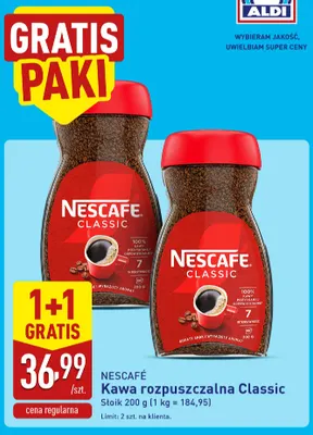 Kawa rozpuszczalna Classic Nescafé promocja w Aldi