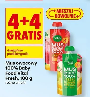 Mus owocowy Vital Fresh jabłko banan promocja w Biedronka