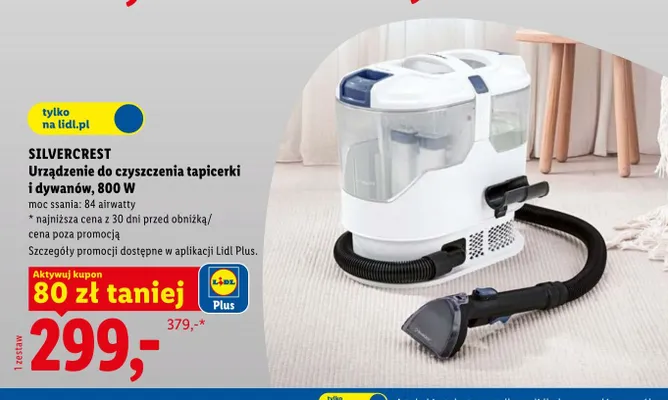 Urządzenie do czyszczenia tapicerki i dywanów Silvercrest promocja w Lidl
