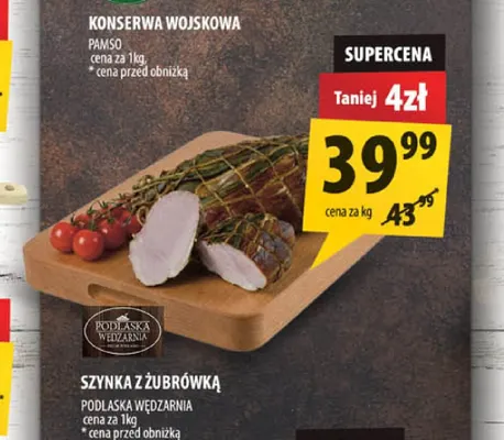 Szynka z żubrówką Podlaska Wędzarnia promocja w Arhelan