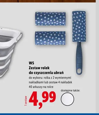 Zestaw rolek do czyszczenia ubrań W5 rolka z 2 wymiennymi nakładkami promocja w Lidl