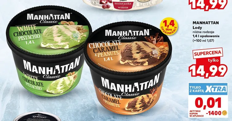 Lody Chocolate Caramel & Peanuts Manhattan promocja w Kaufland