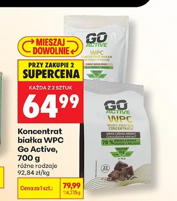 Koncentrat białka WPC Go Active smak czekoladowy promocja w Biedronka