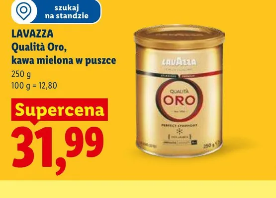 Kawa mielona w puszce LAVAZZA Qualità Oro promocja w Lidl
