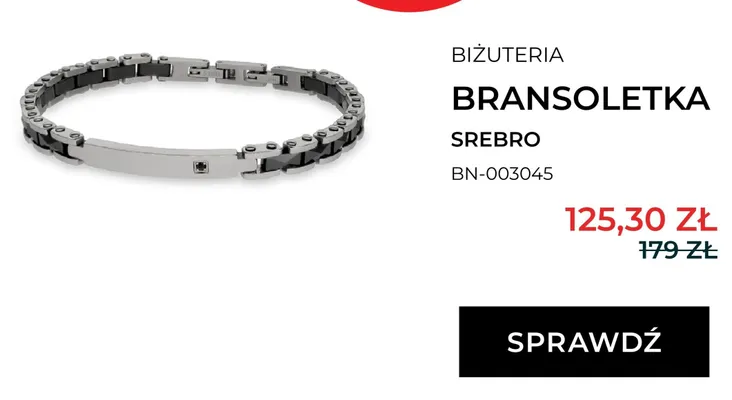 Bransoletka srebrna Briju BN-003045 promocja w Briju
