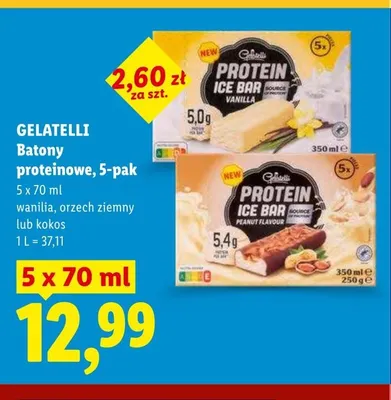 Batony proteinowe Gelatelli promocja w Lidl