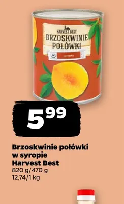 Brzoskwinie połówki w syropie Harvest Best promocja w Netto