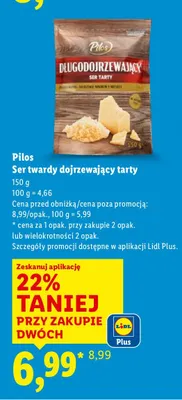 Pilos Ser twardy dojrzewający tarty promocja w Lidl