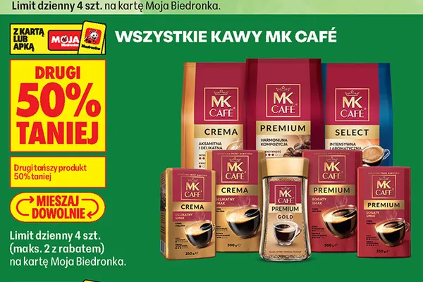 Kawa mielona MK Café Crema promocja w Biedronka