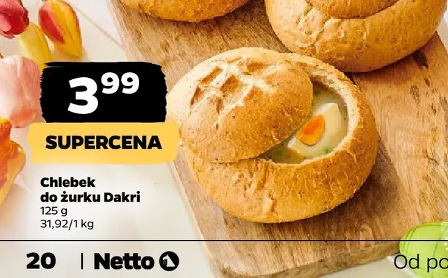 Chlebek do żurku Dakri promocja w Netto