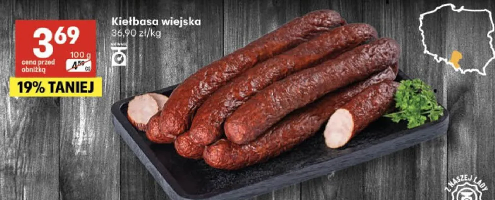 Kiełbasa biała promocja w Delikatesy Centrum
