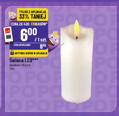 Świeca LED 12,5 cm promocja w POLOmarket