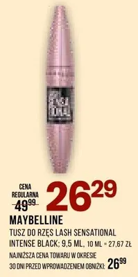 Tusz do rzęs Lash Sensational Intense Black promocja w Drogerie Natura