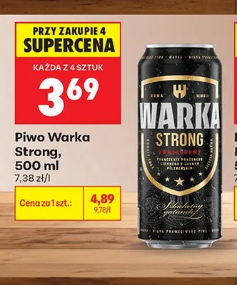 Piwo Warka Strong promocja w Biedronka