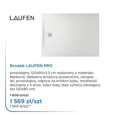 Brodzik Laufen Pro promocja w Blu Salony Łazienek