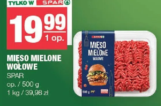 Mięso mielone wołowe promocja w SPAR