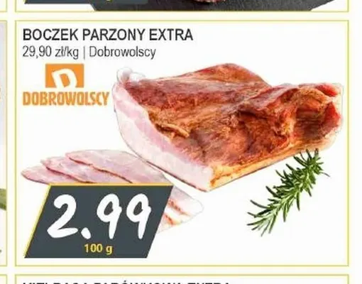 Boczek parzony extra Dobrowolscy promocja w Słoneczko