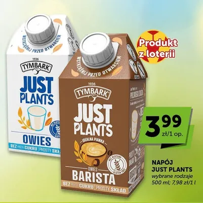 Napój owsiany Tymbark Just Plants Owies promocja w ABC