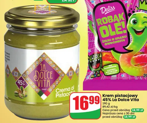 Krem pistacjowy 45% La Dolce Vita promocja w Dino