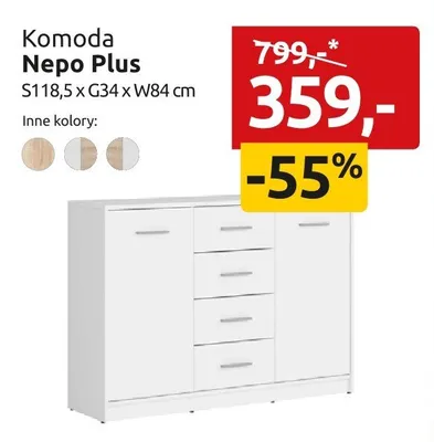 Komoda Nepo Plus promocja w Black Red White