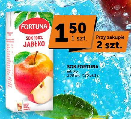 Sok jabłko Fortuna 100% promocja w ABC