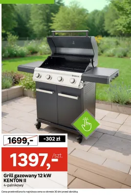 Grill gazowany 12 kW KENTON II promocja w Leroy Merlin
