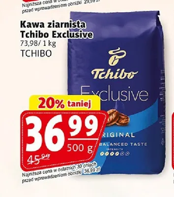 Kawa ziarnista Tchibo Exclusive promocja w Prim Market