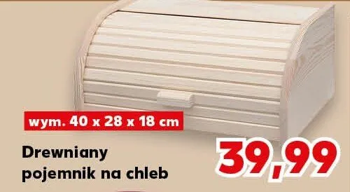 Drewniany pojemnik na chleb promocja w Kaufland