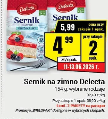 Sernik na zimno Delecta promocja w Premium Nasz Sklep