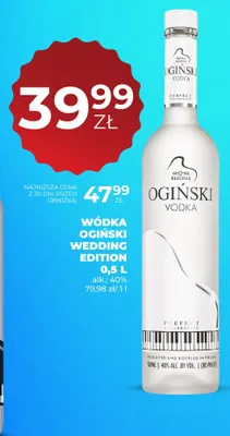 Wódka Ogiński Wedding Edition promocja w Duży Ben