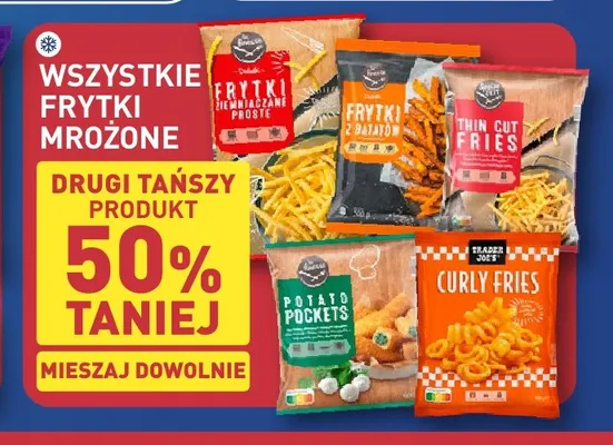 Frytki mrożone zakręcone Curly Fries Trader Joe's promocja w Aldi