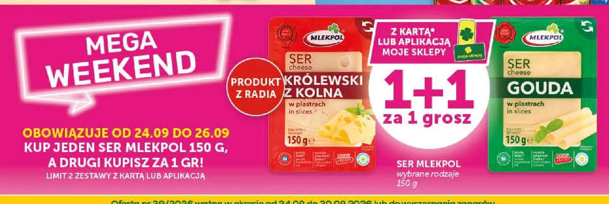 Ser gouda w plastrach Mlekpol promocja w ABC