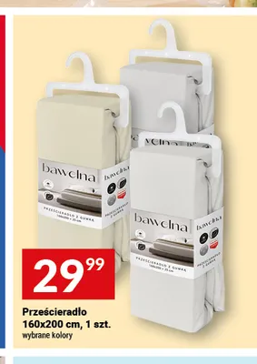 Prześcieradło 160x200 cm promocja w Twój Market
