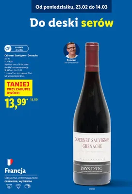 Wino czerwone Cabernet Sauvignon - Grenache promocja w Lidl