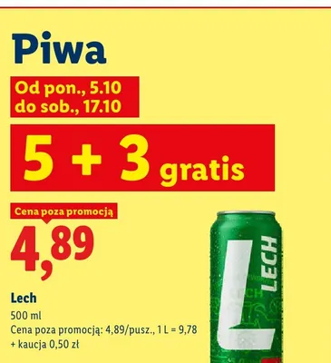 Piwo Lech promocja w Lidl