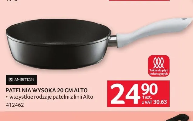 Patelnia wysoka 20cm Ambition Alto promocja w Selgros