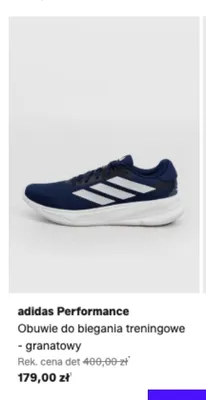 Obuwie do biegania treningowe adidas Performance granatowe promocja w Lounge by Zalando