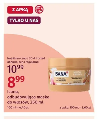 Odbudowująca maska do włosów Isana promocja w Rossmann