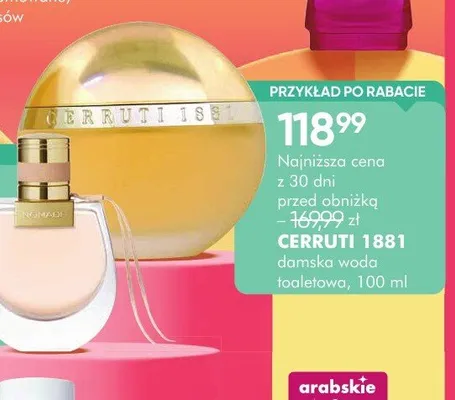 Woda toaletowa damska Cerruti 1881 promocja w Super-Pharm