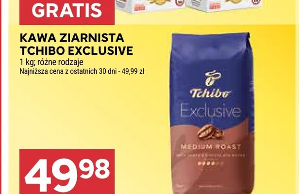 Kawa ziarnista Tchibo Exclusive promocja w Stokrotka