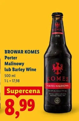 Piwo Browar Komes Barley Wine promocja w Lidl