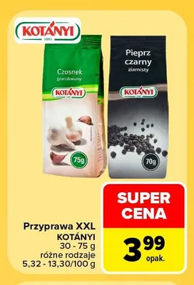 Przyprawa XXL pieprz czarny ziarnisty Kotányi promocja w Carrefour