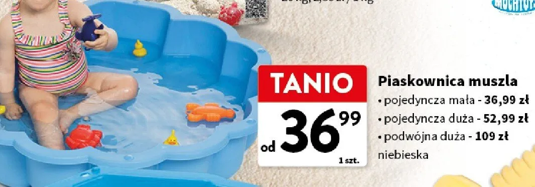 Piaskownica muszla pojedyncza mała promocja w Intermarche