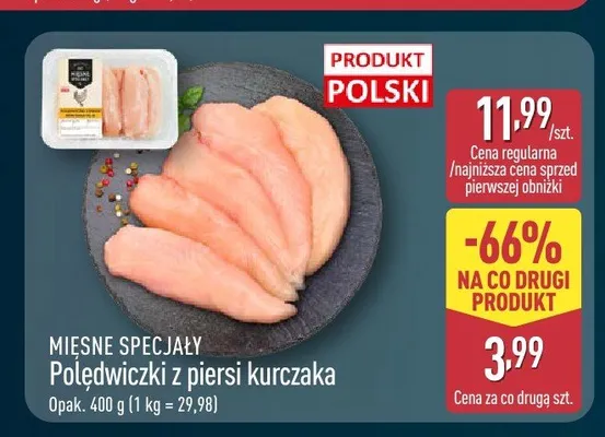 Polędwiczki z piersi kurczaka Mięsne Specjały promocja w Aldi