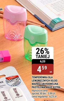 Temperówka podwójna pastelowa Wave Astra promocja w bi1