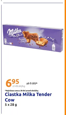 Ciastka Milka Tender Cow 5-pak 28 g promocja w Action