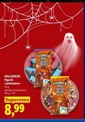 Figurki czekoladowe nietoperze Halloween promocja w Lidl