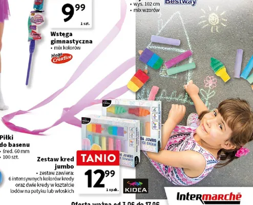 Zestaw kred jumbo Kidea promocja w Intermarche
